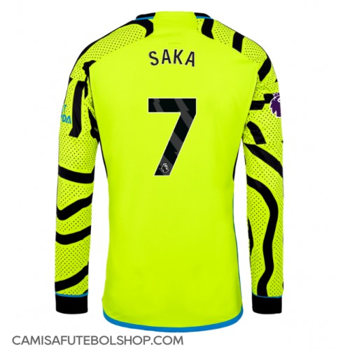Camisa de time de futebol Arsenal Bukayo Saka #7 Replicas 2º Equipamento 2023-24 Manga Comprida